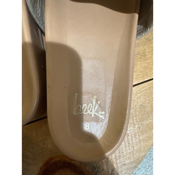 Pelican Leather Platform Sandal PLATINUM/BEACH size 8 - Picture 7 of 7